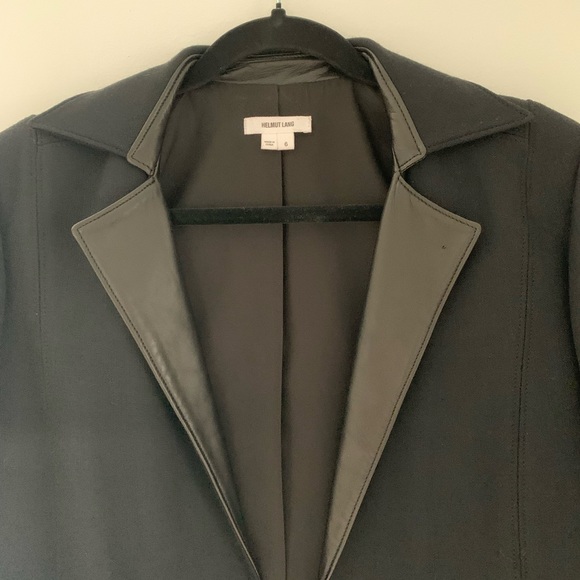 Helmut Lang Wool and Leather Blazer - Picture 3 of 6